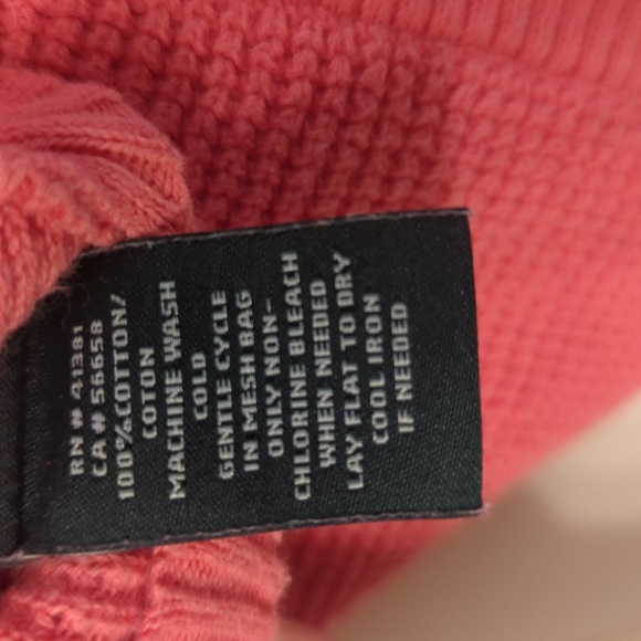 Lauren Ralph Lauren Pink Waffle Cowl Neck Sweater Size S - Picture 6 of 7